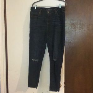 L. Bryant mid rise skinny jeans dark denim size 16